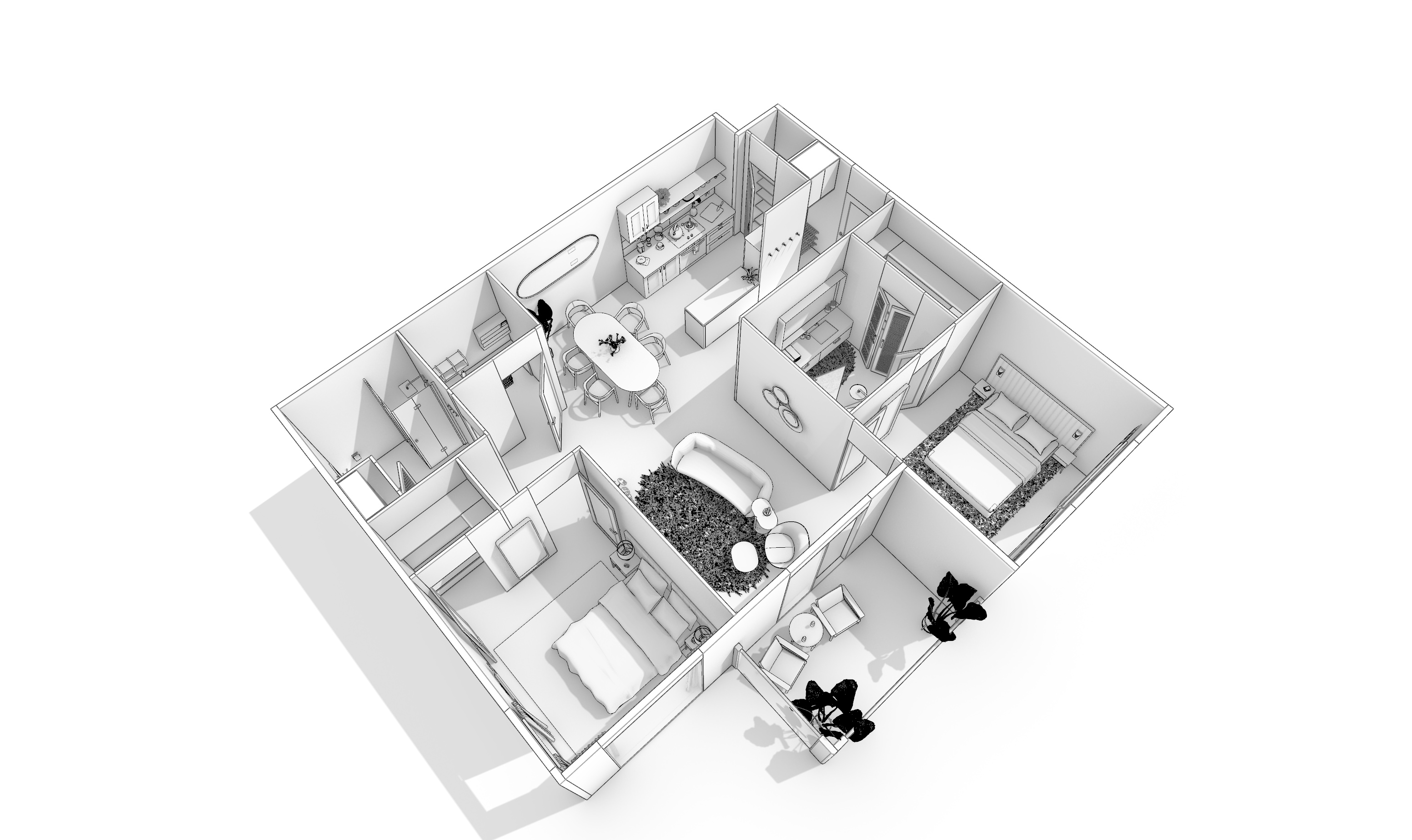 Woodstock Apartment interior featuring minimal design